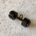 آویز گردنبند مردانه مدل دمبل j-11372