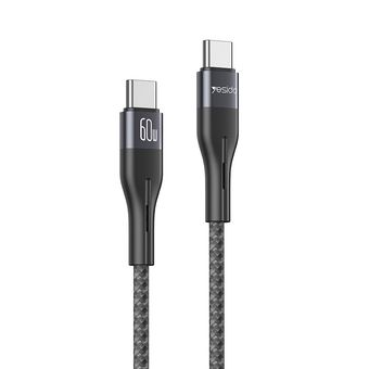کابل USB-C یسیدو مدل DUAL TYPE-C CA156 60W طول 1 متر