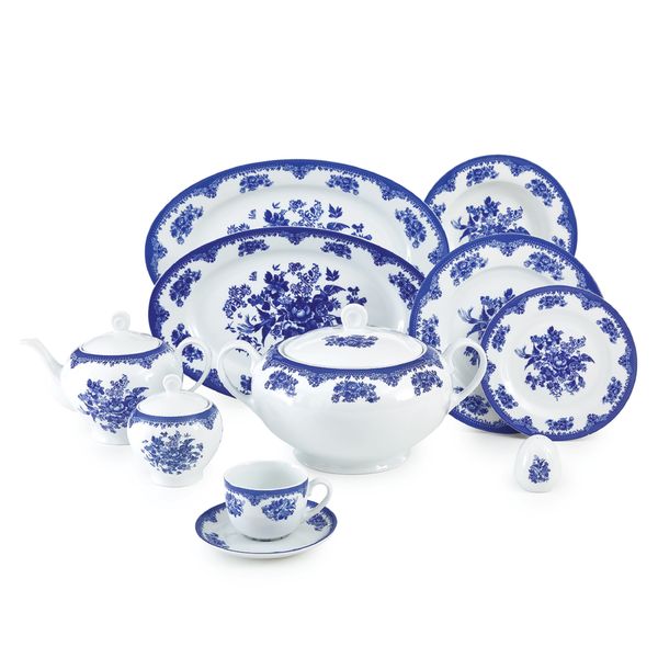 سرویس چینی 102 پارچه کامل چینی زرین ایران مدل ایتالیا اف فلورانس درجه عالی