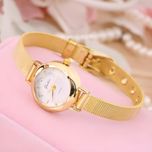 ساعت مچی عقربه ای زنانه مدل تک موتوره بند ظریف