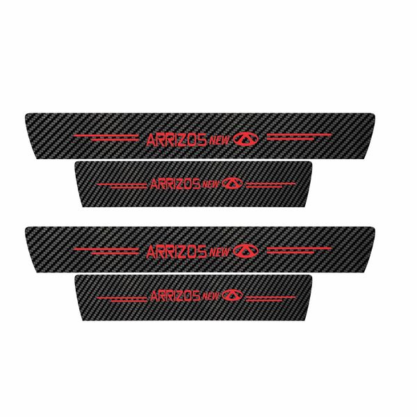 برچسب پارکابی خودرو سولگی مدل کربن کد J020 مناسب برای آریزو 5 بسته 4 عددی