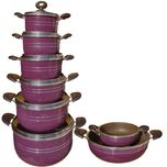 سرویس پخت و پز 14 پارچه هلنا طرح چدن مدل زنبوری