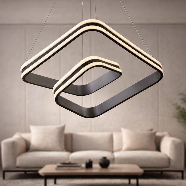 لوستر آویز مدرن شاهان مدل TUDELI/SQUARE/3LINE