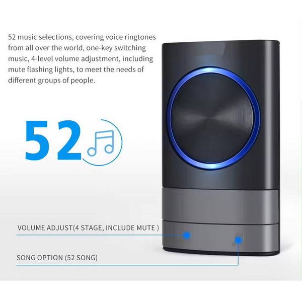 زنگ بی سیم مدل 2Q189-BB به همراه شستی