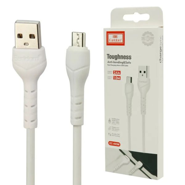 کابل تبدیل USB به MicroUSB ارلدام مدل EC-095OM طول 1 متر