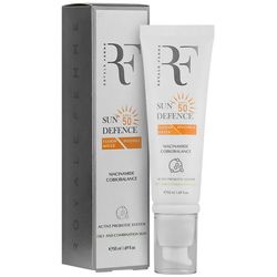کرم ضد آفتاب بدون رنگ آر.اف رویال فم SPF50 مدل   Fusion water  مناسب برای پوست چرب و مختلط حجم 50 میلی لیتر