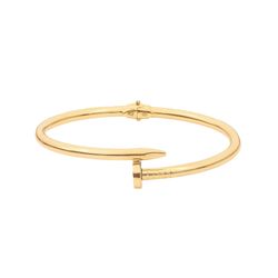 بنگل طلا 18 عیار زنانه گالری طلای مریم اکرمی مدل میخ کارتیه گ 4