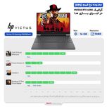 لپتاپ اچ پی مدل Victus 15 Gaming FA1082wm با پردازنده Core i5-13420H و گرافیک RTX4050 6GB، رم DDR4 16GB با فرکانس 3200MHz، حاف