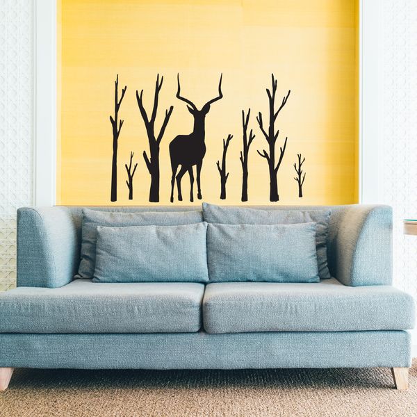 استیکر ناویا طرح غزال مدل چوبی کد 001