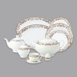 سرویس غذاخوری 102 پارچه 12 نفر چینی زرین ایران مدل گلستان سری ایتالیا اف درجه عالی