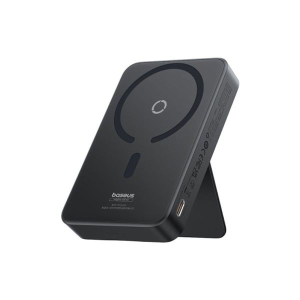پاوربانک بیسیم 20 وات بیسوس مدل MagPro Magnetic Bracket 20w با ظرفیت 5000 میلی آمپر ساعت به همراه کابل USB-C به USB-C