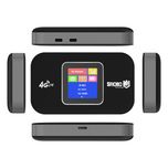 مودم 4G LTE قابل حمل اسفیورد مدل M750 با باتری 3000 میلی‌آمپرساعت، پشتیبانی از 10 کاربر همزمان، نمایشگر رنگی دیجیتال، اتصال بی‌س