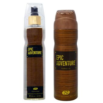 بادی اسپلش دو عددی مردانه عماد آرا مدل Epic Adventure حجم 250 میلی لیتر به همراه اسپری بدن مردانه عماد آرا حجم 200 میلی لیتر