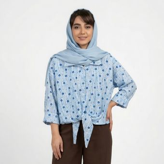 شومیز زنانه مدل جلو گره ای