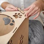 جای خواب سگ و گربه و خرگوش مدل لانه چوبی کد B20