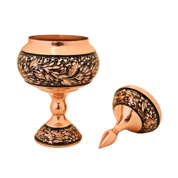 شکلات خوری مسی مدل تراش کد 22