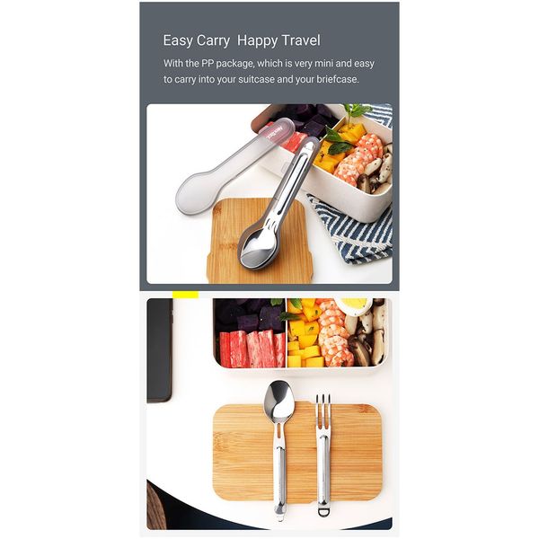 قاشق و چنگال سفری نکس تول مدل Stainless Steel Tableware