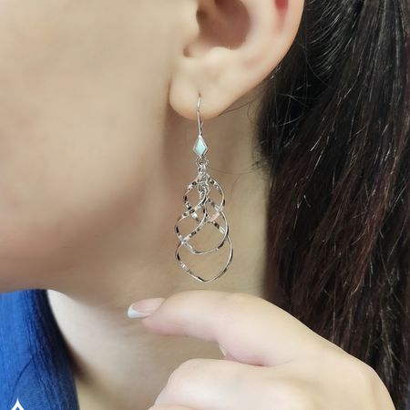 گوشواره نقره موج