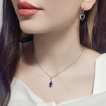 نیم ست نقره یاقوت کبود اشرافی