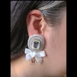 گوشواره جواهردوزی پاپیون