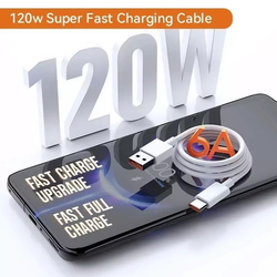 کابل شارژر سوپر فست شارژ تایپ سی توربو 120 وات مدل Super Fast Charging (ارسال رایگان)