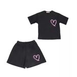 ست تی شرت و شلوارک دخترانه مدل MDSS-CH0648