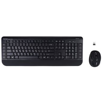 کیبورد و ماوس بی سیم هترون مدل HKCW140، سوییچ ممبران، Full-Size