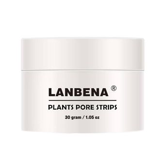 ماسک پاک کننده بینی کرمی لنبنا مدل PLANTS وزن 30 گرم بسته 60 عددی کوچک‌کننده منافذ، رفع جوش سرسیاه، ضد حساسیت و مناسب استفاده رو