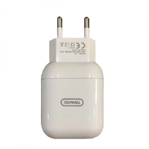 شارژر دیواری ترانیو مدل V60 به همراه کابل تبدیل microUSB