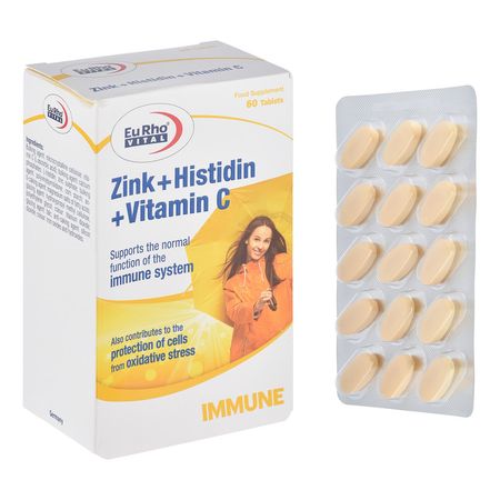 کپسول زینک، ویتامین سی و هیستیدین رویوویتال - 395 میلی گرم بسته 60 عددی