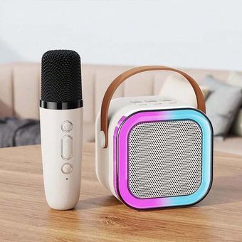 اسپیکر بلوتوثی قابل حمل کیوا مدل kiva-12 به همراه میکروفون بی‌سیم اصلی