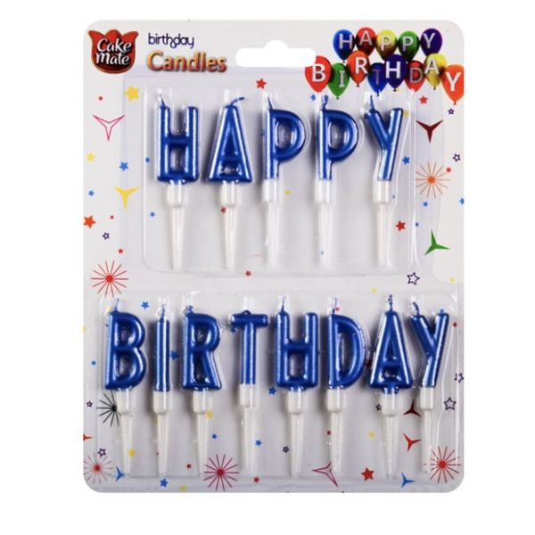 شمع تولد مدل هپی برت دی بسته ی 13 عددی