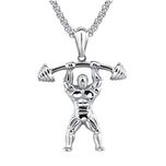 گردنبند طرح وزنه بردار مدل NEC345S0