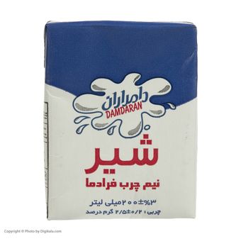 شیر نیم چرب دامداران - 200 میلی لیتر