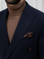 کت دبل برست سرمه ای کد c211