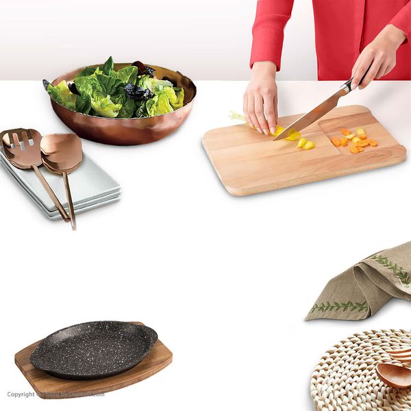 تابه گریل چدن نالینو مدل Sorin به همراه استند چوبی