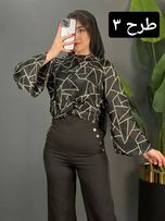 شومیز ساتن کریشه گندم کد 1457