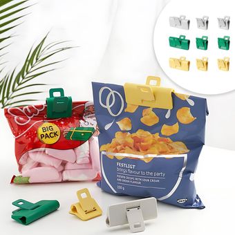 گیره نظم دهنده کیسه ایکیا مدل ÖRINGABBORRE کد 708 بسته 9 عددی - چند رنگ