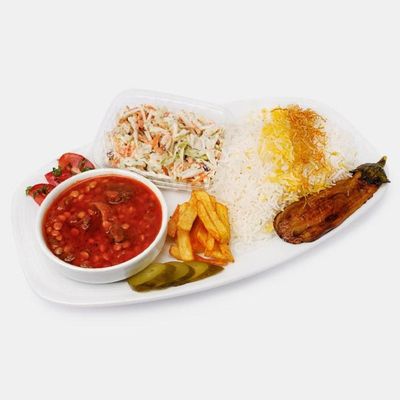 چلو قیمه بادمجان مخصوص باتو