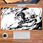 دسک پد طرح انیمه شیطان کش مدل سیاه سفید پرمیوم Demon Slayer