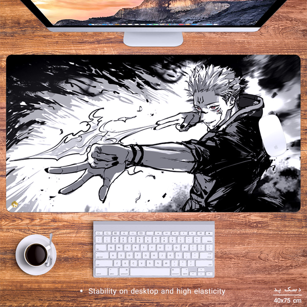 دسک پد طرح جوجوتسو کایسن مدل سیاه سفید پرمیوم Jujutsu Kaisen