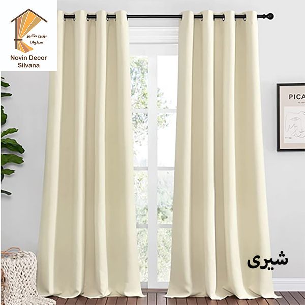 پرده نوین دکور سیلوانا مدل کتان 28 سایز 280 × 140 سانتی متر 