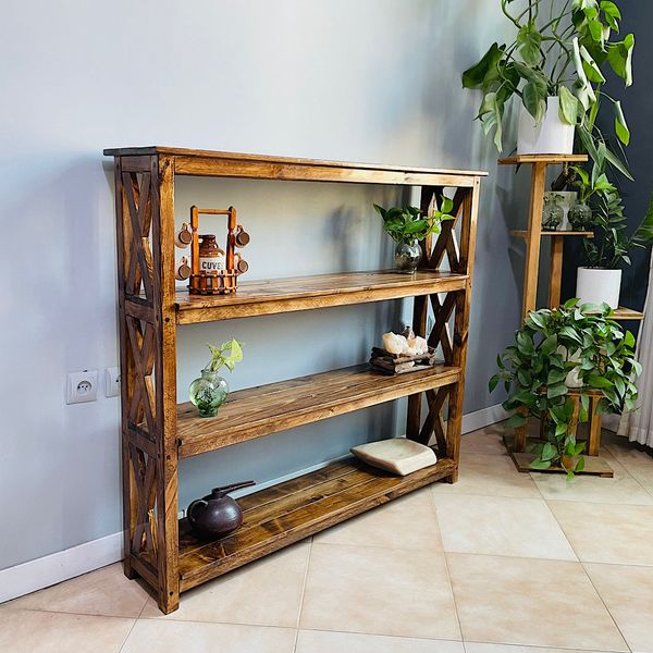 کتابخانه روستیک دکور مدل de500