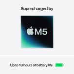 لپ تاپ 13.6 اینچی اپل مدل MacBook LLA-M5-16GB RAM-512GB SSD