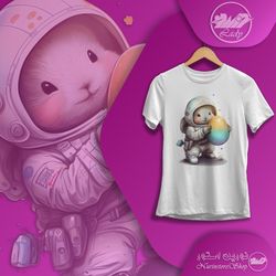 تیشرت Nurin Lady | طرح Astronaut Rabbit