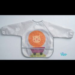 پیشبند آستین دار مخمل ضد آب طرح شیر