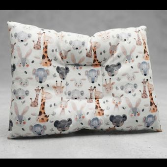 بالشت مخمل شیردهی و فرم دهی سر نوزاد طرح تمام چاپ حیوانات