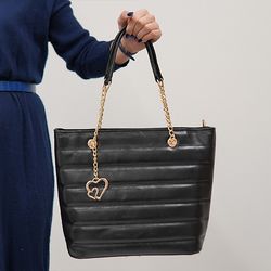 کیف گلدوزی راه راه مات آویزدار