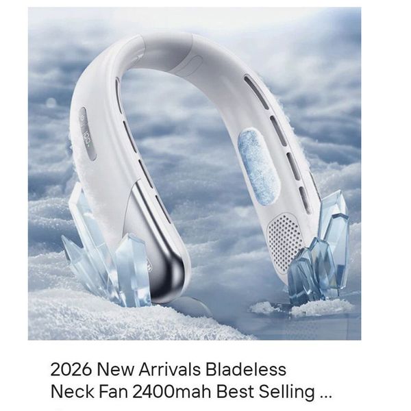 پنکه گردنی مدل Neck Cooling Fan 2026 ظرفیت 4000 میلی آمپر ساعت