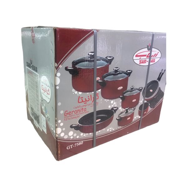 سرویس پخت و پز 12 پارچه زرساب مدل گرانیتا 7580